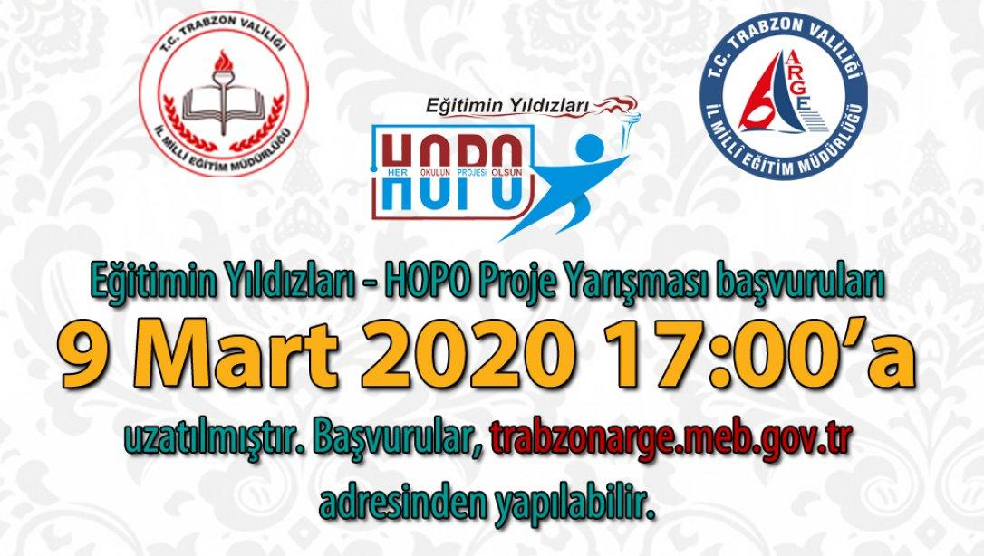 Eğitimin Yıldızları HOPO Proje Yarışması başvuruları 9 Mart 2020 Pazartesi Saat 17.00'a kadar uzatılmıştır.