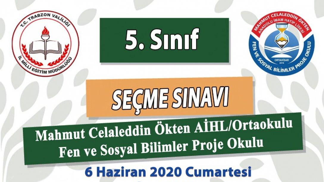 Mahmut Celaleddin Ökten AİHL 2020-2021 Dönemi Ortaokul Bölümü Beşinci Sınıf Öğrenci Seçme Sınavı Başvuruları Başlamıştır
